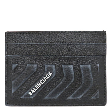 バレンシアガ BALENCIAGA ロゴ カードホルダー 693547 ブラック レザー カードケース カード入れ 定期入れ パスケース タイヤモチーフ