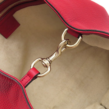 グッチ GUCCI ソーホー インターロッキング G 336751 レッド レザー 2WAYバッグ ゴールド金具 フリンジ欠品