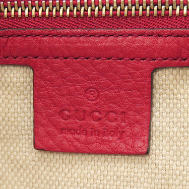 グッチ GUCCI ソーホー インターロッキング G 336751 レッド レザー 2WAYバッグ ゴールド金具 フリンジ欠品