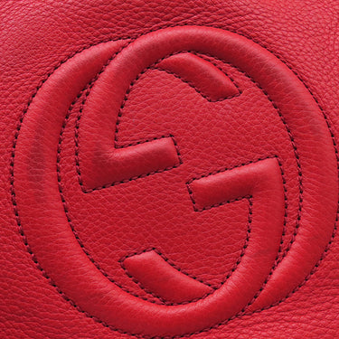 グッチ GUCCI ソーホー インターロッキング G 336751 レッド レザー 2WAYバッグ ゴールド金具 フリンジ欠品