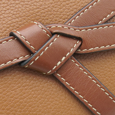 ロエベ LOEWE ゲート バッグ ミニ タン カーフ ショルダーバッグ ゴールド金具 茶