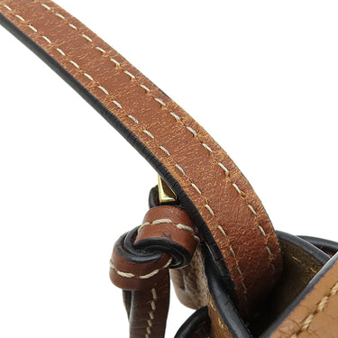 ロエベ LOEWE ゲート バッグ ミニ タン カーフ ショルダーバッグ ゴールド金具 茶