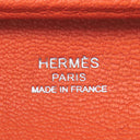 エルメス HERMES サックアンヴィ36 ベージュ×ブラック キャンバス カーフ ハンドバッグ 黒 オレンジ系 ボストンバッグ