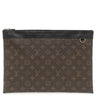 ルイヴィトン LOUIS VUITTON ポシェット ディスカバリー M69411 ブラウン×ブラック モノグラムマカサー クラッチバッグ シルバー金具 セカンドバッグ