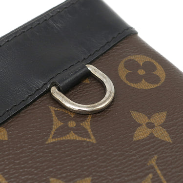 ルイヴィトン LOUIS VUITTON ポシェット ディスカバリー M69411 ブラウン×ブラック モノグラムマカサー クラッチバッグ シルバー金具 セカンドバッグ