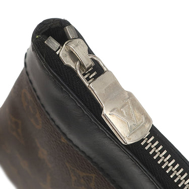 ルイヴィトン LOUIS VUITTON ポシェット ディスカバリー M69411 ブラウン×ブラック モノグラムマカサー クラッチバッグ シルバー金具 セカンドバッグ