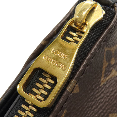 ルイヴィトン LOUIS VUITTON パラス ビューティケース M64124 ノワール モノグラムキャンバス レザー クラッチバッグ ゴールド金具 化粧ポーチ 茶 黒