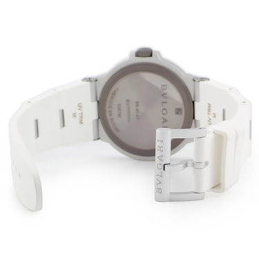 腕時計 ブルガリ Bvlgari アルミニウム 103964 BB40AT 自動巻き メンズ 新品同様 デイト バー アラビア シルバー ホワイト 限定