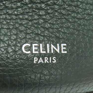 セリーヌ CELINE ビッグバッグ バケット ナノ グリーン レザー 2WAYバッグ シルバー金具 ハンドバッグ ショルダーバッグ