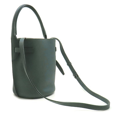 セリーヌ CELINE ビッグバッグ バケット ナノ グリーン レザー 2WAYバッグ シルバー金具 ハンドバッグ ショルダーバッグ
