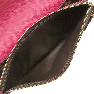 ルイヴィトン LOUIS VUITTON ポルトフォイユ エミリー M64202 モノグラム×ホットピンク モノグラムキャンバス 長財布 ゴールド金具 フラワーチャーム 二つ折り