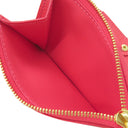 ルイヴィトン LOUIS VUITTON ポルトフォイユ リサ M28271 ストロベリーピンク モノグラムアンプラント 二つ折り財布 ゴールド金具 コンパクト