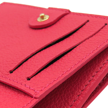 ルイヴィトン LOUIS VUITTON ポルトフォイユ リサ M28271 ストロベリーピンク モノグラムアンプラント 二つ折り財布 ゴールド金具 コンパクト
