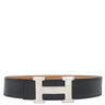 エルメス HERMES コンスタンスH #95 ブラック×ゴールド ボックスカーフ #80 ベルト シルバー金具 Hバックル リバーシブル キット