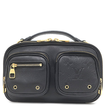 ルイヴィトン LOUIS VUITTON ユーティリティ クロスボディ M80450 ブラック カーフ 2WAYバッグ ゴールド金具 スポーティー 黒