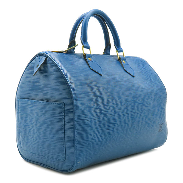 ジャンク品Louis Vuitton エピレザー ハンドバッグ 青 ルイヴィトン Louis Vuitton スピーディ 30 M43005 トレドブルー