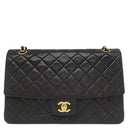 シャネル CHANEL マトラッセ 27 チェーンショルダー ブラック ラムスキン ショルダーバッグ ゴールド金具 シングルフラップ 黒