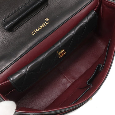 シャネル CHANEL マトラッセ 27 チェーンショルダー ブラック ラムスキン ショルダーバッグ ゴールド金具 シングルフラップ 黒