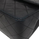 シャネル CHANEL マトラッセ 27 チェーンショルダー ブラック ラムスキン ショルダーバッグ ゴールド金具 シングルフラップ 黒