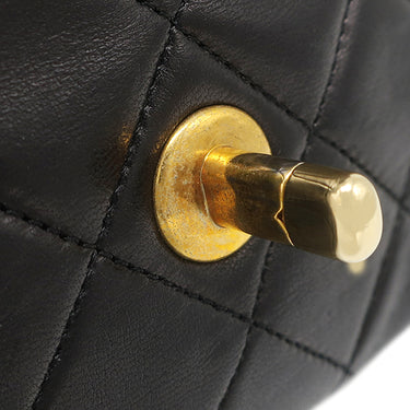 シャネル CHANEL マトラッセ 27 チェーンショルダー ブラック ラムスキン ショルダーバッグ ゴールド金具 シングルフラップ 黒