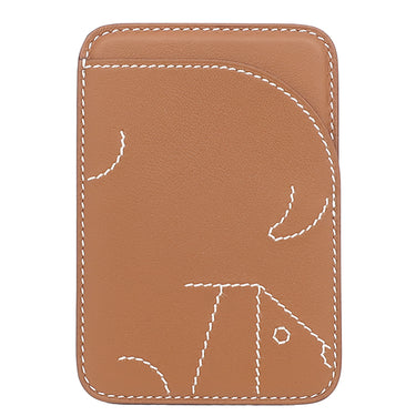 エルメス HERMES ドッグ マグセーフ ゴールド スイフト カードケース 茶 iPhone マグネット MagSafe