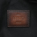 ベルルッティ BERLUTI エクスプローラー ボディバッグ ブラック PVCコーティングキャンバス ヴェネチアンレザー ボディバッグ シルバー金具 黒
