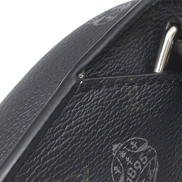 ベルルッティ BERLUTI エクスプローラー ボディバッグ ブラック PVCコーティングキャンバス ヴェネチアンレザー ボディバッグ シルバー金具 黒