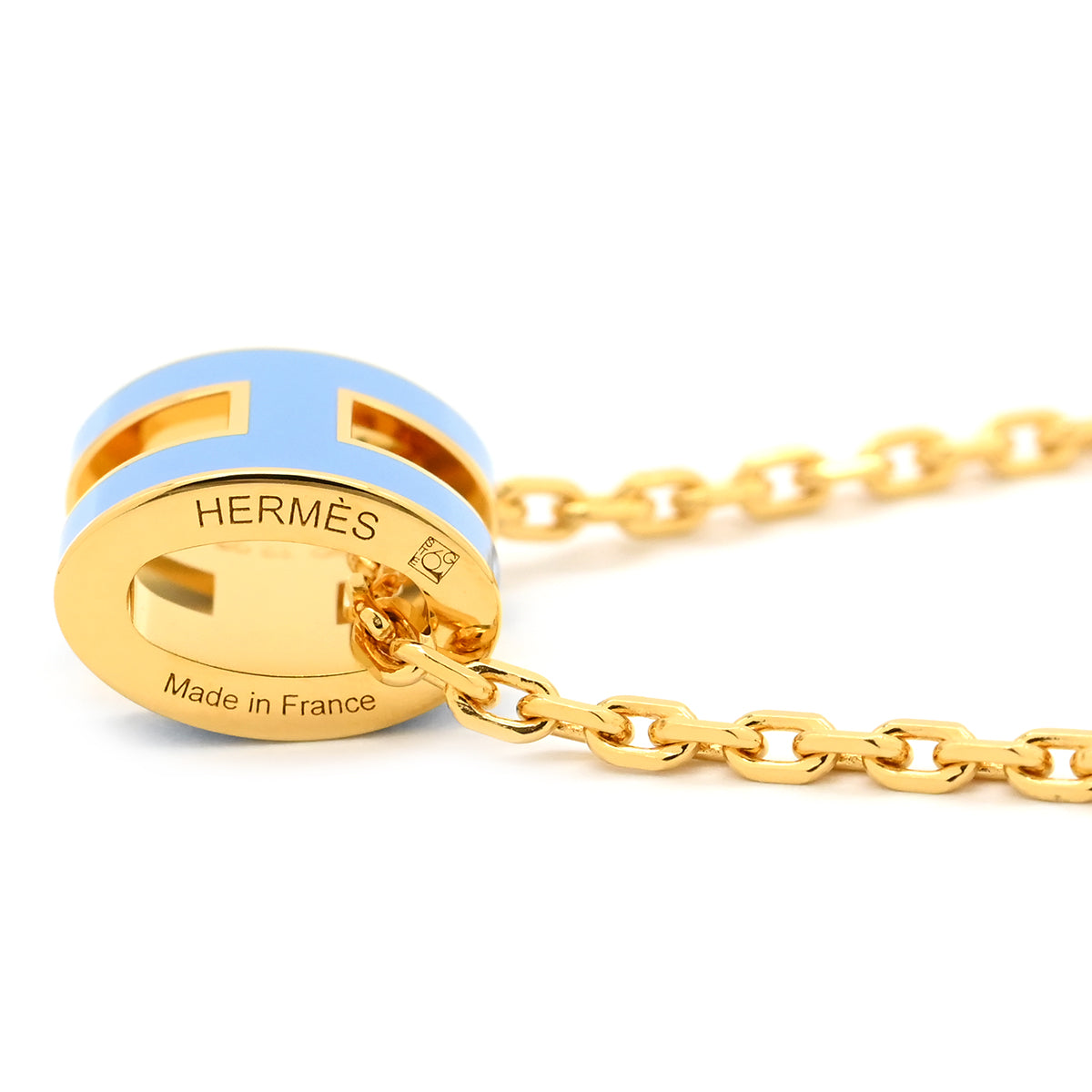 エルメス HERMES ポップアッシュ ミニ ペンダント ブルーオラージュ