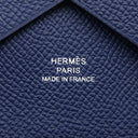 エルメス HERMES カルヴィ デュオ ブルーネイビー ヴォーエプソン カードケース シルバー金具 新品 未使用 フラグメントケース 2025年製