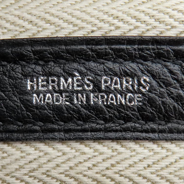 エルメス HERMES ガーデンパーティー PM ブラック ネゴンダ トートバッグ シルバー金具 黒