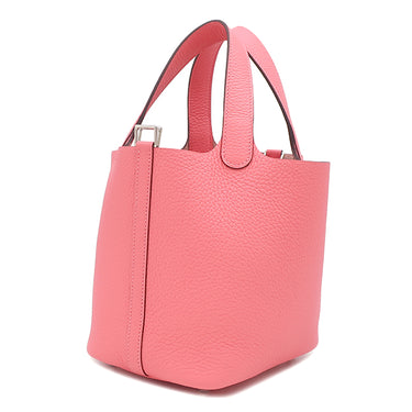 エルメス HERMES ピコタンロック 18 PM ローズアザレ トリヨンクレマンス ハンドバッグ シルバー金具 新品 未使用 2025年製