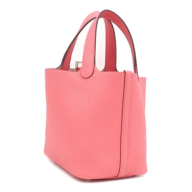 エルメス HERMES ピコタンロック 18 PM ローズアザレ トリヨンクレマンス ハンドバッグ シルバー金具 新品 未使用 2025年製