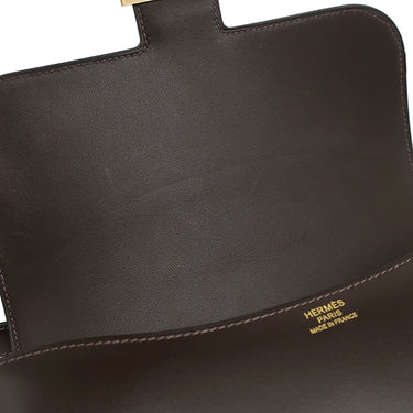 エルメス HERMES コンスタンス 24 ミロワール ショコラ ボックスカーフ ショルダーバッグ ゴールド金具 茶 2024年製