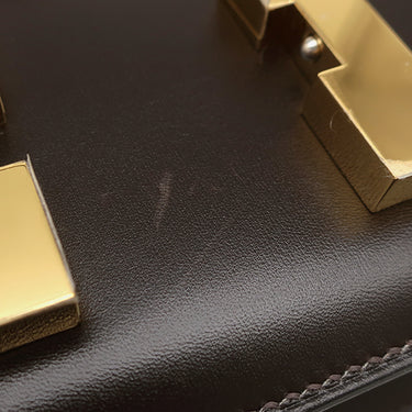 エルメス HERMES コンスタンス 24 ミロワール ショコラ ボックスカーフ ショルダーバッグ ゴールド金具 茶 2024年製