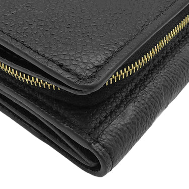 ルイヴィトン LOUIS VUITTON ポルトフォイユ メティス コンパクト M80880 ノワール モノグラムアンプラント 三つ折り財布 ゴールド金具 黒 小銭入れ