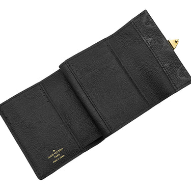 ルイヴィトン LOUIS VUITTON ポルトフォイユ メティス コンパクト M80880 ノワール モノグラムアンプラント 三つ折り財布 ゴールド金具 黒 小銭入れ