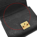 ルイヴィトン LOUIS VUITTON ポルトフォイユ メティス コンパクト M80880 ノワール モノグラムアンプラント 三つ折り財布 ゴールド金具 黒 小銭入れ