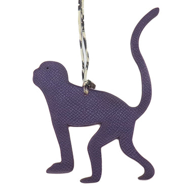 エルメス Hermes プティアッシュ サル パープル×レッド ヴォーエプソン シェーブル バッグチャーム 猿 チャーム petit H