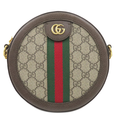 グッチ GUCCI オフィディア ミニ ラウンド 550618 ベージュ×エボニー GGスプリームキャンバス ショルダーバッグ ゴールド金具