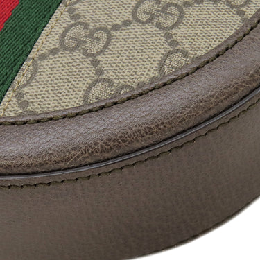 グッチ GUCCI オフィディア ミニ ラウンド 550618 ベージュ×エボニー GGスプリームキャンバス ショルダーバッグ ゴールド金具