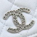 シャネル CHANEL マトラッセ スモール ウォレット AP3828 ブルーグレー キャビアスキン 二つ折り財布 シルバー金具 ココマーク コンパクト