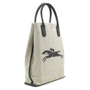 ロンシャン LONGCHAMP ショッピングバッグ 10211 HSG エクリュ コットンキャンバス トートバッグ シルバー金具 トート