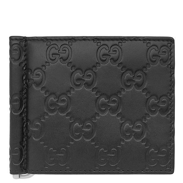 グッチ GUCCI グッチシマ マネークリップ付き 170580 ブラック メタル