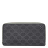 グッチ GUCCI ジップアラウンド ウォレット 822051 ダークグレー GGスプリームキャンバス 長財布 シルバー金具 PVC ラウンドジップ