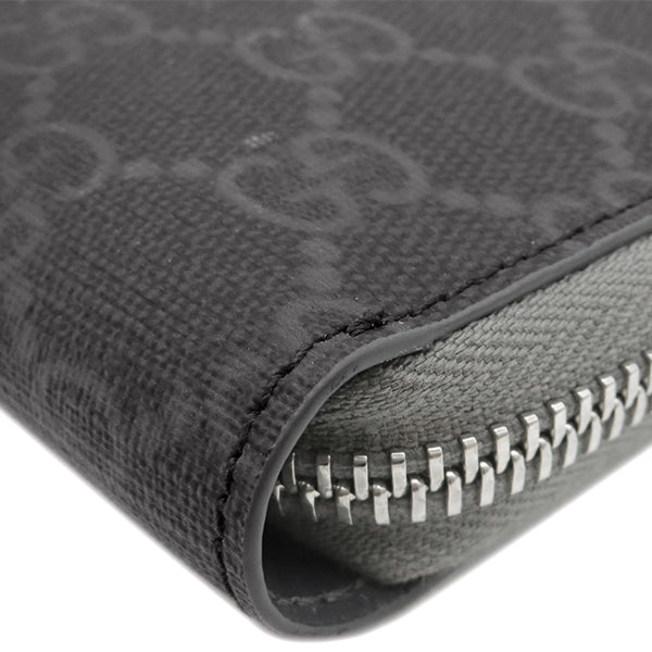 グッチ GUCCI ジップアラウンド ウォレット 822051 ダークグレー GG