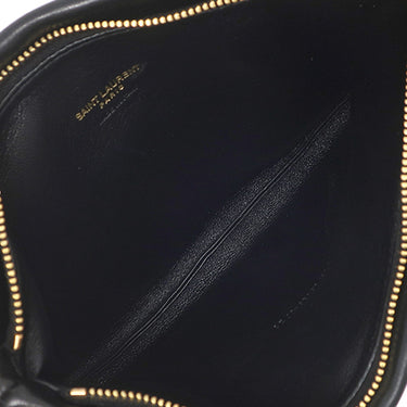 イヴ・サンローラン Yves Saint Laurent スモール カリプソ ポーチ 765025 ブラック ラムスキン クラッチバッグ ゴールド金具 黒 セカンドバッグ