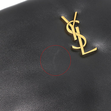 イヴ・サンローラン Yves Saint Laurent スモール カリプソ ポーチ 765025 ブラック ラムスキン クラッチバッグ ゴールド金具 黒 セカンドバッグ