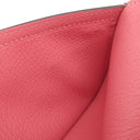 エルメス HERMES ベアンスフレ ローズリップスティック シェーブル 長財布 シルバー金具 二つ折り財布