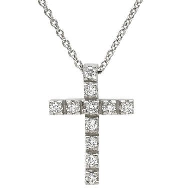スタージュエリー STAR JEWELRY ダイヤ クロスネックレス ホワイトゴールド K18WG ダイヤモンド ネックレス 18K 750 WG