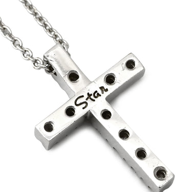 スタージュエリー STAR JEWELRY ダイヤ クロスネックレス ホワイトゴールド K18WG ダイヤモンド ネックレス 18K 750 WG